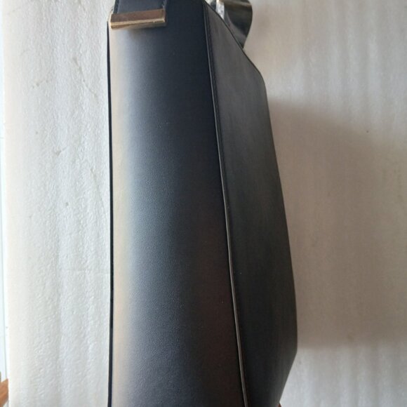 The Drop Alex Tall Bucket Tote Black Vegan Leather 12" NWT - Picture 9 of 12